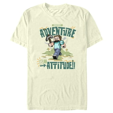 Men's Minecraft Classic Steve Adventure Is an Attitude  Graphic T-Shirt