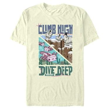 Men's Minecraft Climb High Dive Deep  Graphic T-Shirt
