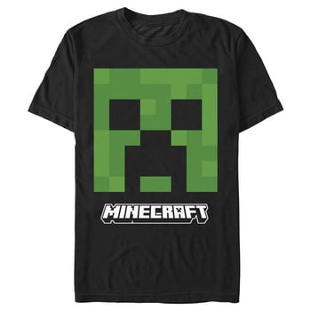 Men's Minecraft Creeper Big Face  Graphic T-Shirt
