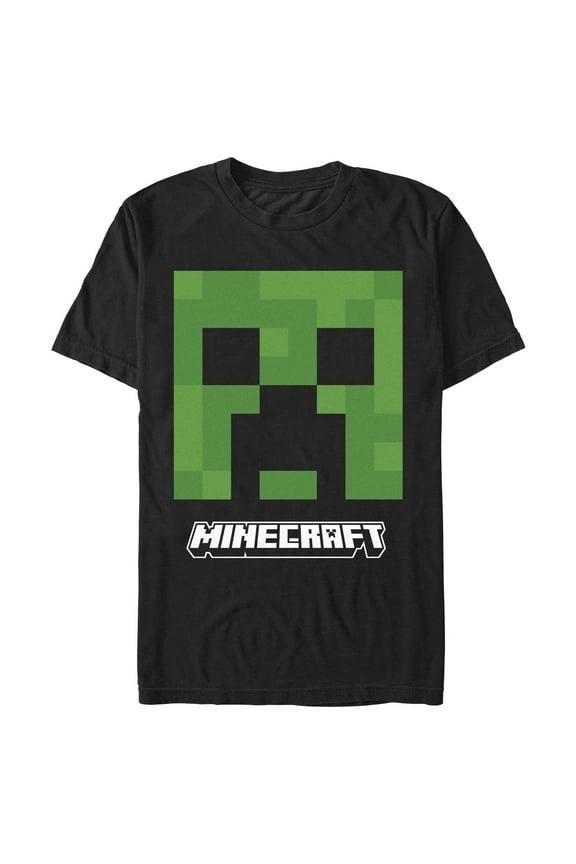 Men's Minecraft Creeper Big Face Graphic T-Shirt