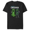 thumbnail image 1 of Men's Minecraft Creeper Graph Graphic Tee Black X Large, 1 of 5