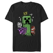 Men's Minecraft Creeper King Graphic Tee - Black,