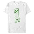 thumbnail image 1 of Men's Minecraft Creeper Outline Graphic Tee White 3X Large, 1 of 5