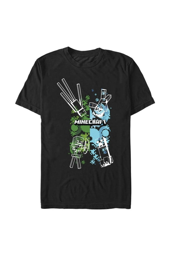 Men's Minecraft Ender Buddies Graphic Tee Black Large