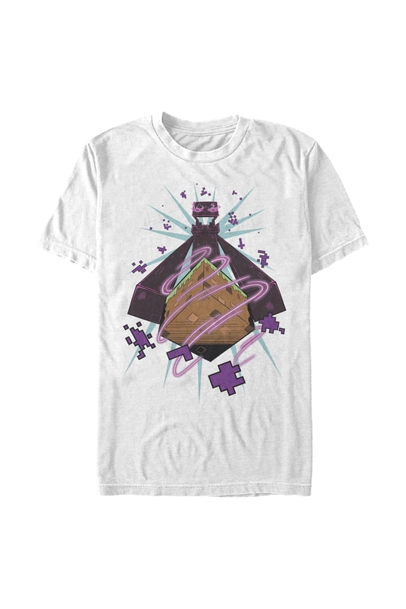 Men's Minecraft Enderman Graphic Tee White X Large