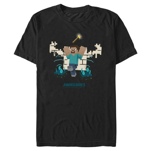 Mens Minecraft Steve Torch Escape T Shirt