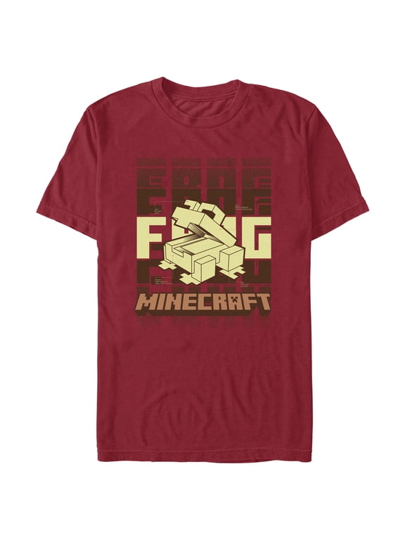 Men's Minecraft Frog Schematic Details Graphic T-Shirt