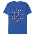 thumbnail image 1 of Men's Minecraft Item Collection Graphic Tee Royal Blue 2X Large, 1 of 4