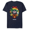 thumbnail image 1 of Men's Minecraft Spread Joy Wreath Graphic Tee Navy Blue Large, 1 of 5