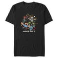 thumbnail image 1 of Men's Minecraft Steve and Skeleton Graphic Tee Black Small, 1 of 5