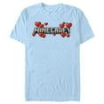 thumbnail image 1 of Men's Minecraft Valentine's Day Hearts Logo Graphic Tee Light Blue 2X Large, 1 of 4