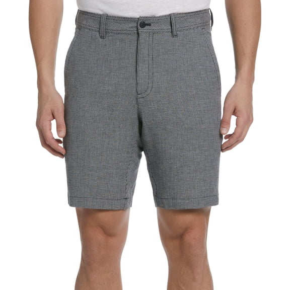 Men's Mini-Houndstooth Flat-Front Shorts Sleet 40