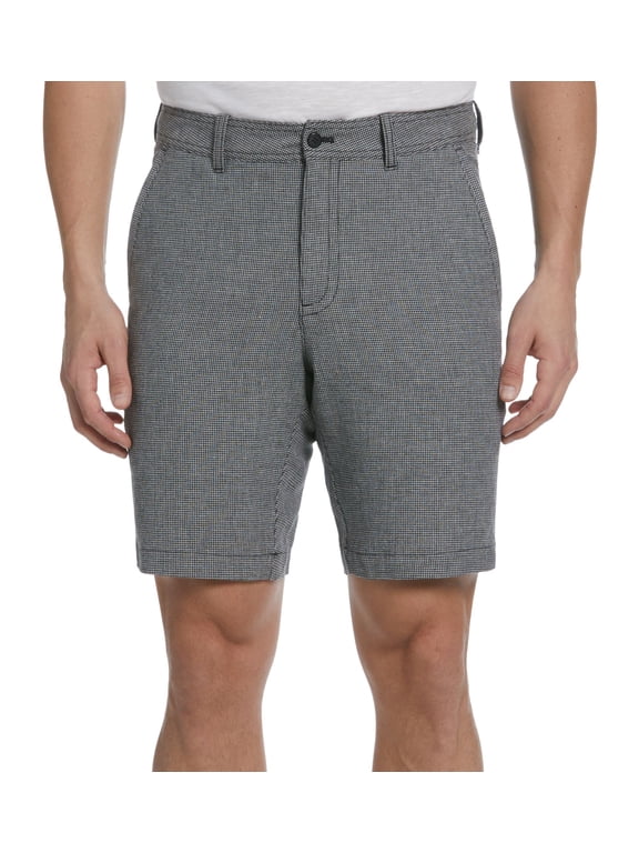 Men's Mini-Houndstooth Flat-Front Shorts Sleet 40