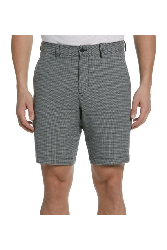 Men's Mini-Houndstooth Flat-Front Shorts Sleet 40