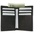 thumbnail image 1 of Men's Mini Slim Thin Bifold Genuine Leather ID Card Bill Holder Wallet (Black), 1 of 4