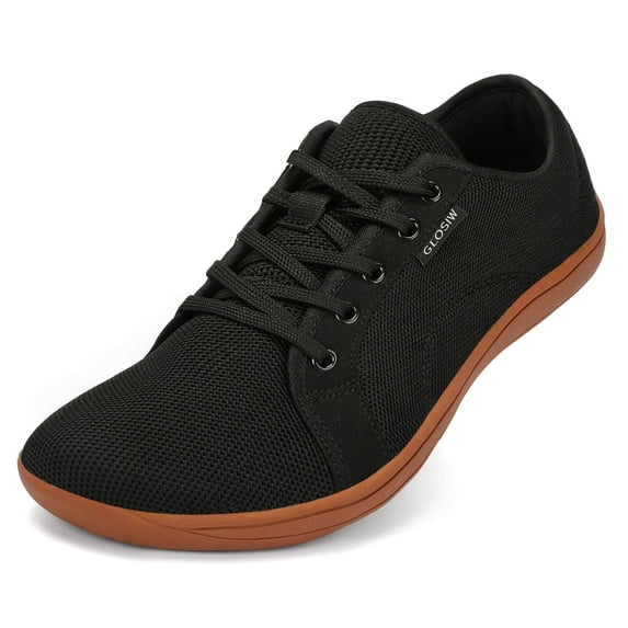 Men's Minimalist Barefoot Shoes|Wide Toe Box Walking Shoes|Zero Drop Sole Fashion Sneakers (Wide Black 8)