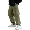 thumbnail image 1 of Men's Minimalist Casual Pants for Autumn Spring Solid Color Lightweight Comfortable Zipper Pocket Trousers, 1 of 5