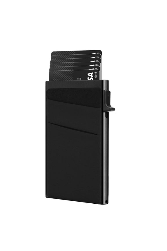 Men's Minimalist Slim RFID Blocking Wallet Pop Up Card Holder Wallet for Men