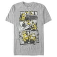 thumbnail image 1 of Men's Minions: The Rise of Gru Comic Fight Graphic Tee Athletic Heather Small, 1 of 5