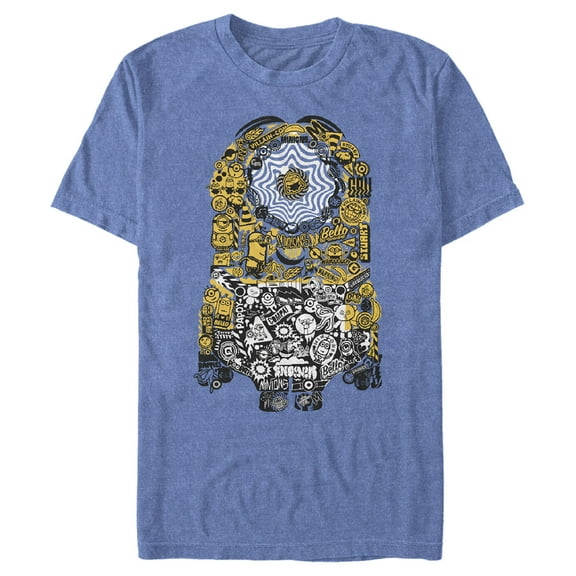 Men's Minions: The Rise of Gru Stuart Fill  Graphic Tee Royal Blue Heather 3X Large