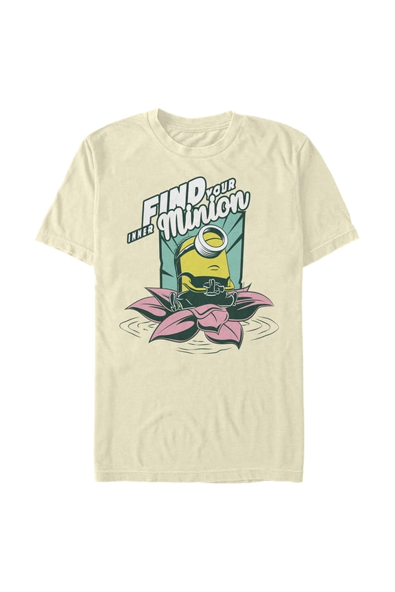 Men's Minions: The Rise of Gru Stuart Find Your Inner Minion Graphic Tee Beige 2X Large