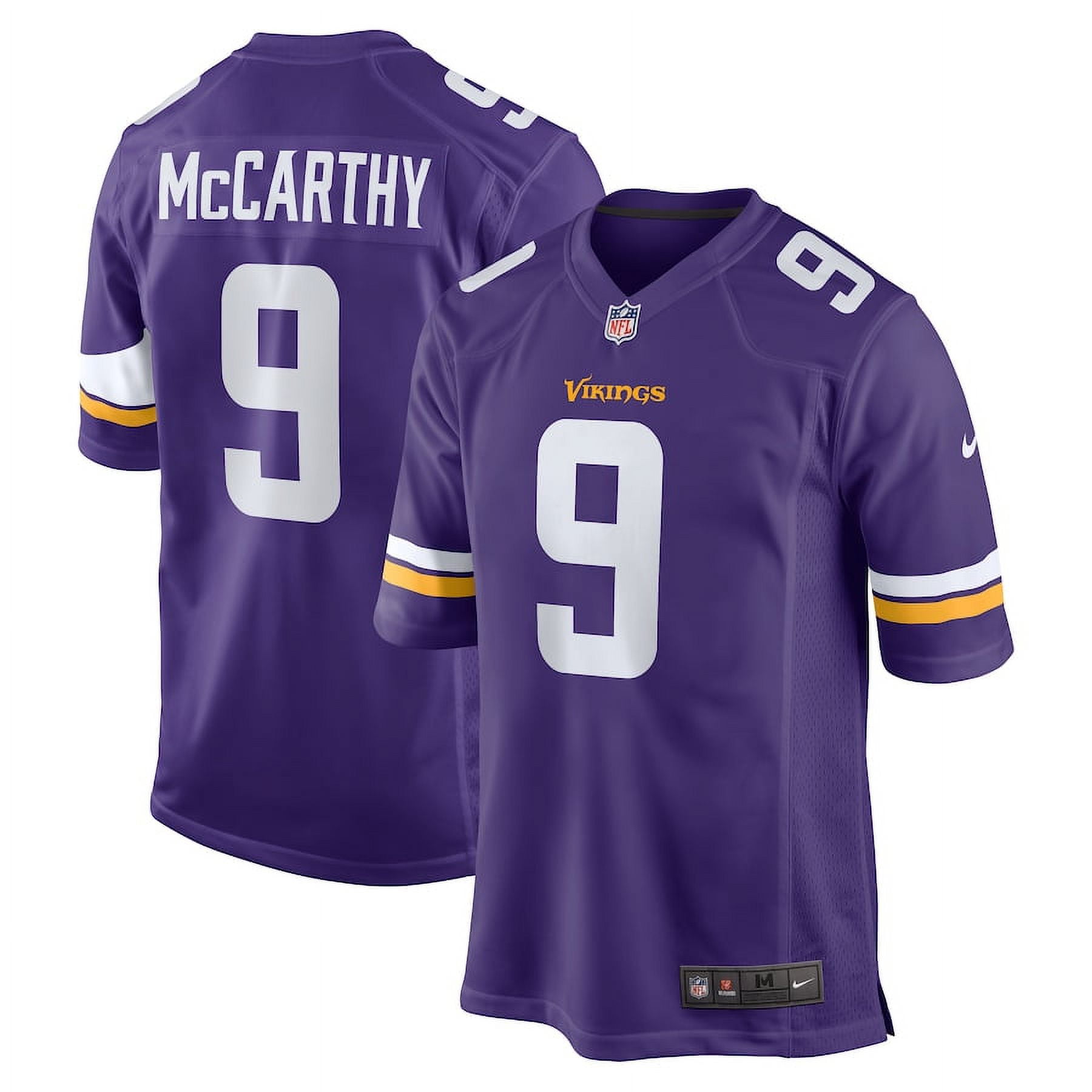 Men's Minnesota_vikings J.J. McCarthy Purple 2025 NFL Draft First Round