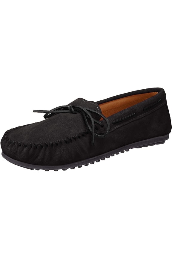 Men's Nub Sole Moccasin,Black,8.5 M US