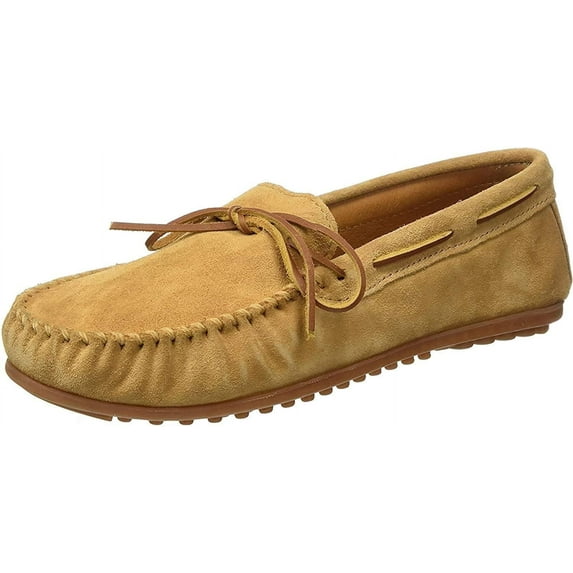 Minnetonka Men's Nub Sole Moccasin,Taupe,10.5 M US