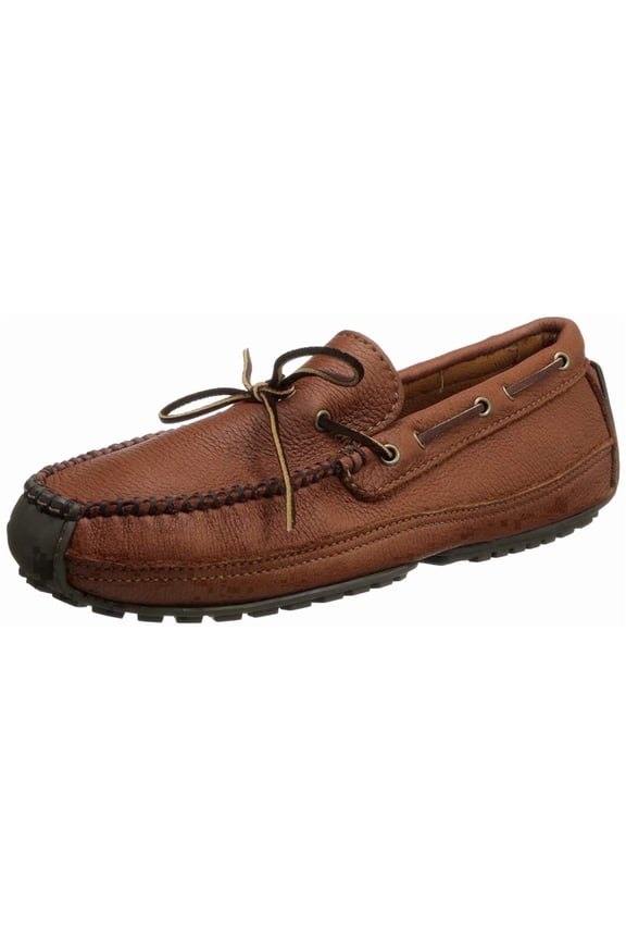 Men's Moosehide Weekend Moccasin, Brown (Carmel), 10.5 D(M) US
