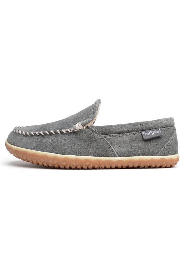 Mens Tilden Moccasin, Grey, Size 7 Wide
