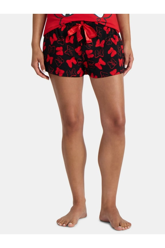 Women's Minnie Mouse Bow Print Boxer Sleep Shorts, Sizes S-XXL