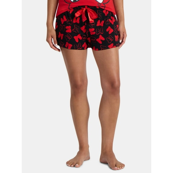 Disney Women's Minnie Mouse Bow Print Boxer Sleep Shorts, Sizes S-XXL