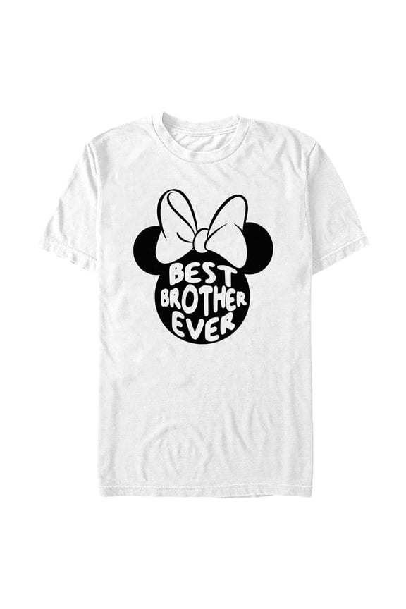 Men's Minnie Mouse Best Brother Ever Ears Graphic T-Shirt