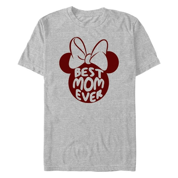 Men's Minnie Mouse Best Mom Ever Silhouette Graphic Tee Athletic Heather 2X Large