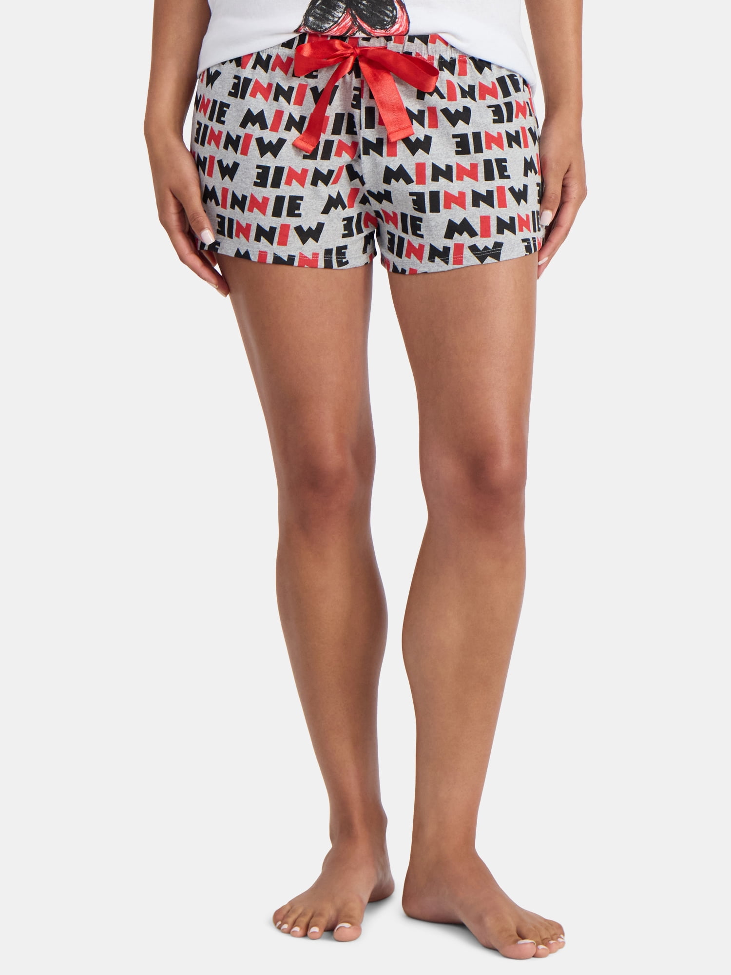 Disney Women's Minnie Mouse Text Print Boxer Sleep Shorts, Sizes S-XXL