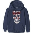 thumbnail image 1 of Men's Misfits Blood Drip Skull Hooded Sweatshirt Small Navy, 1 of 3