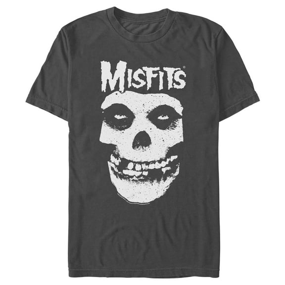 Men's Misfits Classic Fiend Skull Logo Graphic Tee Charcoal Large