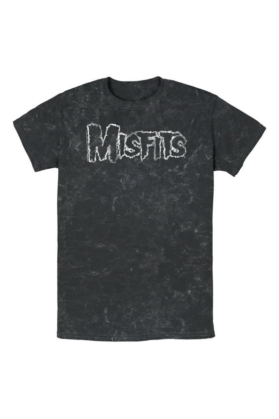 Men's Misfits Distressed Logo Graphic Tee Black Large