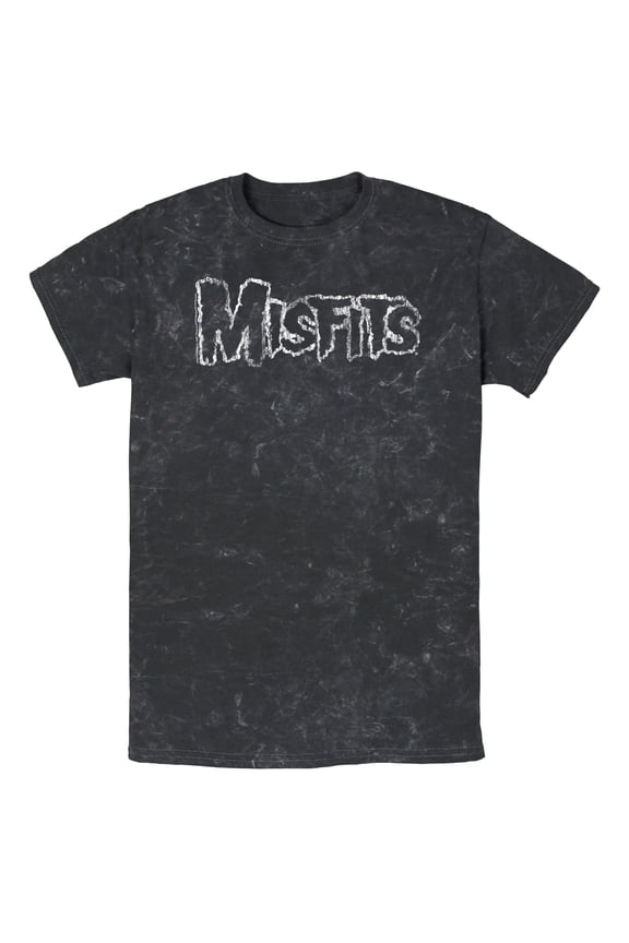 Men's Misfits Distressed Logo Graphic Tee Black Small