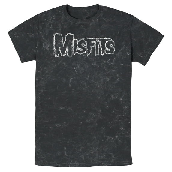 Men's Misfits Distressed Logo Graphic Tee Black X Large