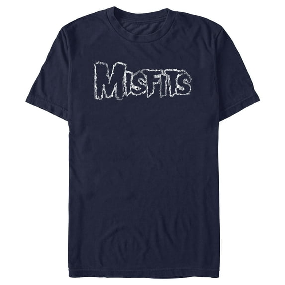 Men's Misfits Distressed Logo Graphic Tee Navy Blue 3X Large