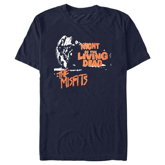 Men's Misfits Night of the Living Dead  Graphic Tee Navy Blue X Large