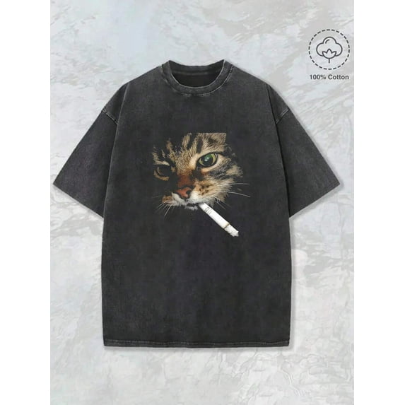 Men's Misfits Skull Graphic T-Shirt - Black Short Sleeve Crewneck Cotton Tee, Casual Summer Skull Print Shirt For Men, Soft & Comfortable Cotton Fabric, Perfect For Parties, Festivals & Casual Attire