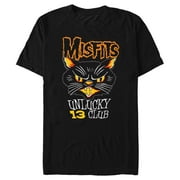 Mens Misfits Unlucky 13 Club Cat Graphic Tee Black X Large