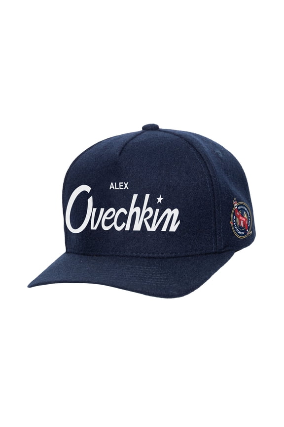 Men's Mitchell & Ness Alexander Ovechkin Navy Washington Capitals All Time Goals Pro Crown Adjustable Hat