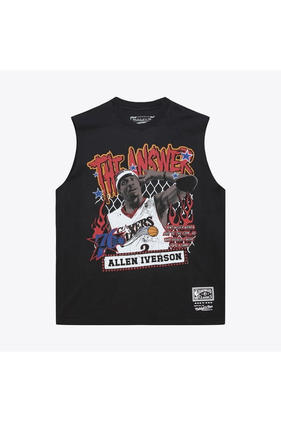 Men's Mitchell & Ness Allen Iverson Black Philadelphia 76ers Best in Class Tank Top