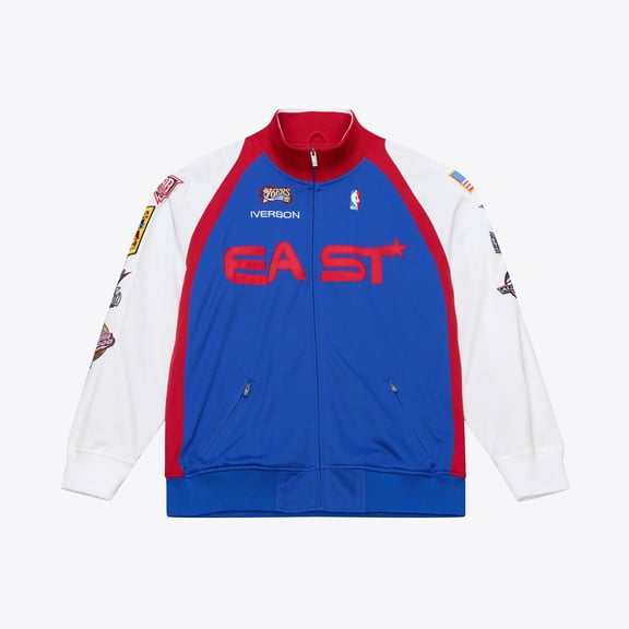 Men's Mitchell & Ness Allen Iverson Blue/White 2006 NBA All-Star Game Authentic Full-Zip Jacket