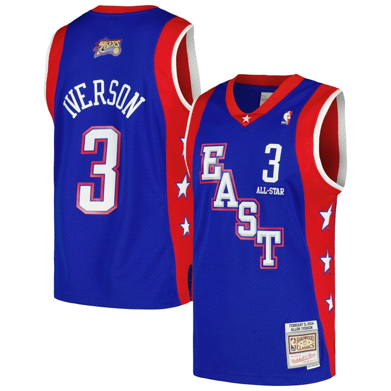 Men s Mitchell Ness Allen Iverson Royal Eastern Conference Hardwood Classics 2004 NBA All Star Game Swingman Walmart