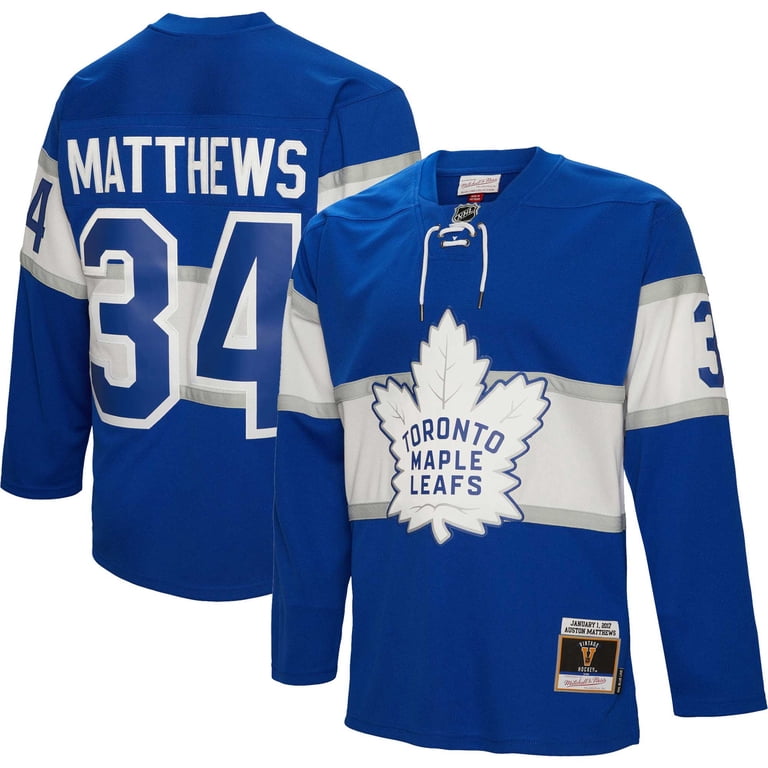 Men's Mitchell Ness Auston Matthews Blue Toronto Maple Leafs