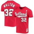 thumbnail image 1 of Men's Mitchell & Ness Bill Walton Red Portland Trail Blazers Hardwood Classics Player Name & Number T-Shirt, 1 of 3